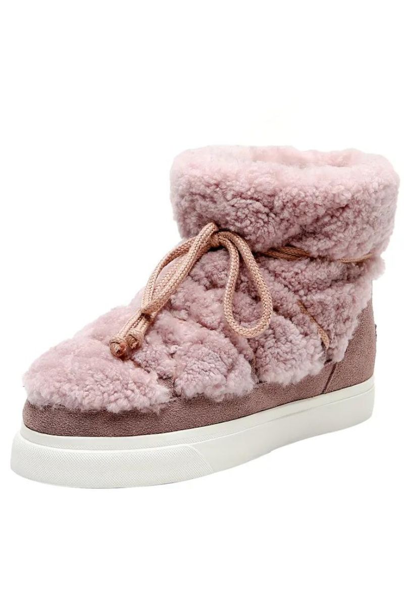 Ankle Boots Fur Fluffy Flat Winter