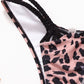 3 Stück Riemchenausschnitt mit Leopardenmuster | Bikini-Set