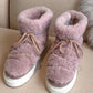 Ankle Boots Fur Fluffy Flat Winter