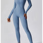 SOLID LONG SLEEVE JUMPSUIT