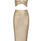 AVA | GOLDEN BANDAGE DRESS