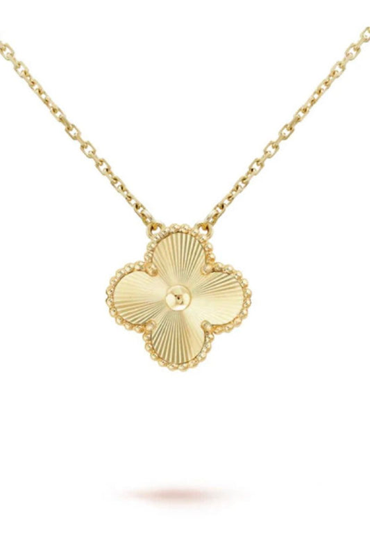 ALL GOLD LUCKY JEWELS CLOVER NECKLACE