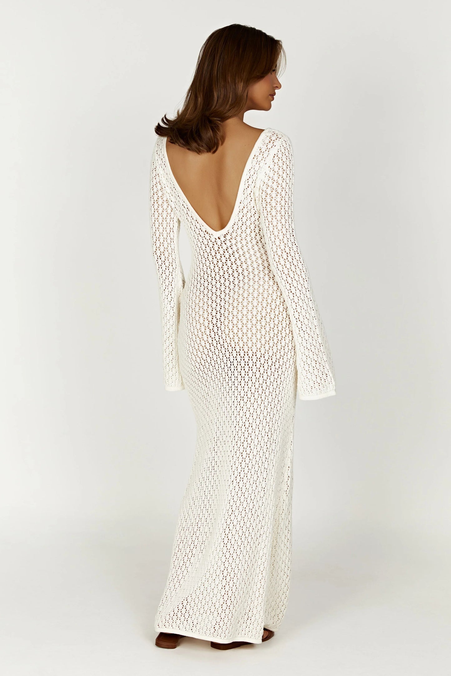 KAYLA CROCHET SLEEVE MAXI DRESS