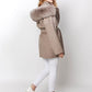 DAYMIS Cashmere Wool Jacket With Fur Trim Hood