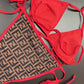 RED TRIM FEN BIKINI