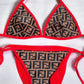 RED TRIM FEN BIKINI