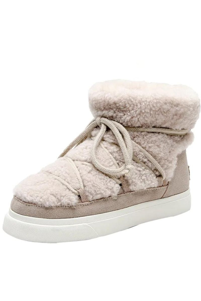 Ankle Boots Fur Fluffy Flat Winter