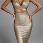 AVA | GOLDEN BANDAGE DRESS