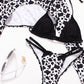 3 Stück Riemchenausschnitt mit Leopardenmuster | Bikini-Set