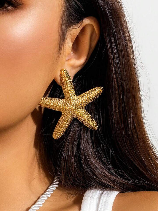 STARFISH EARRINGS & CHAIN