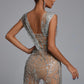 SEYDA Glitter Mesh Dress