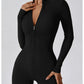 SOLID LONG SLEEVE JUMPSUIT