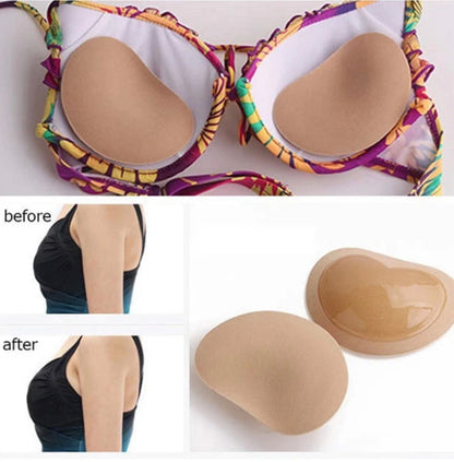 Self-adhesive bra pads reusable