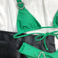 Neckholder-Bikini-Set mit Strass-Herzen