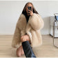 FLUFFY FAUX FUR COAT