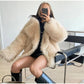 FLUFFY FAUX FUR COAT