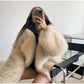 FLUFFY FAUX FUR COAT