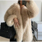 FLUFFY FAUX FUR COAT