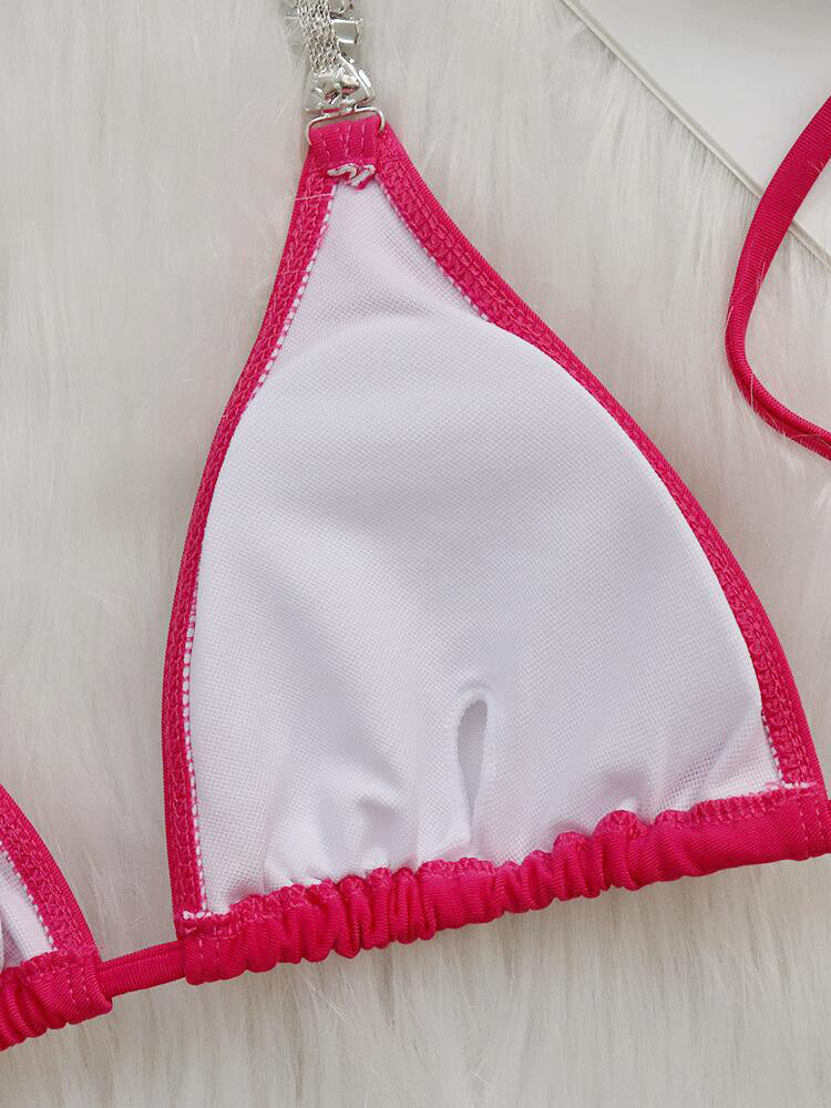 GLITTER DIAMANTE ROSE | BIKINI SET