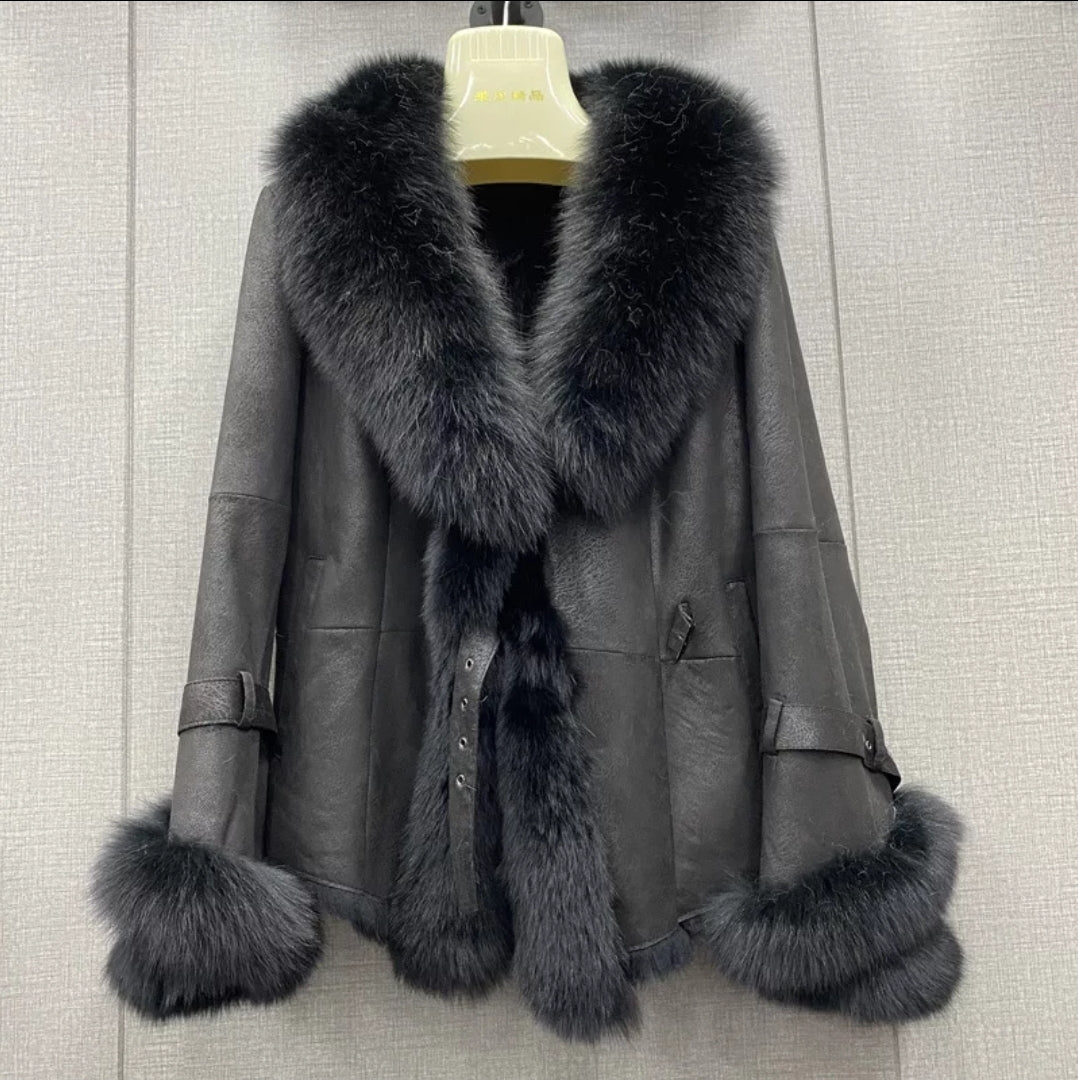 ELEONORA Leather Fur Jacket