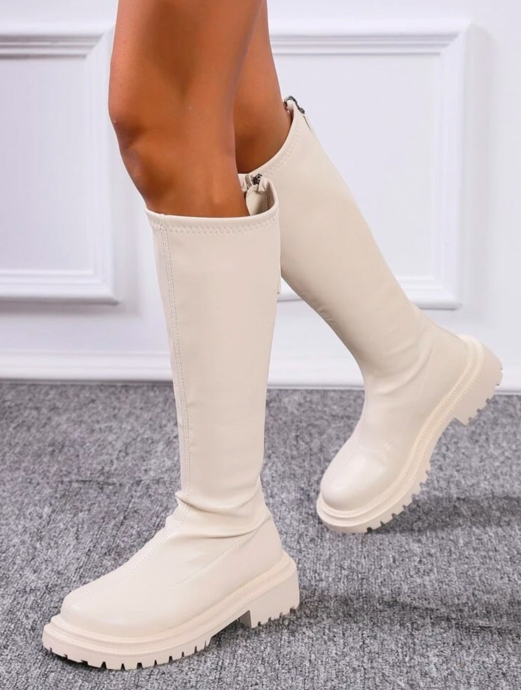 SABRINA KNEE HIGH CHUNKY SOLE BOOTS