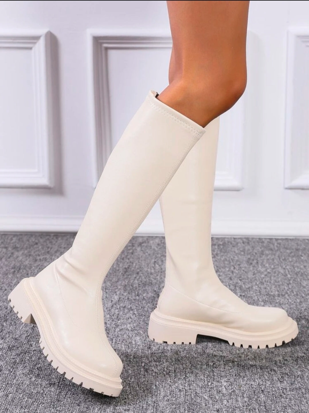 SABRINA KNEE HIGH CHUNKY SOLE BOOTS