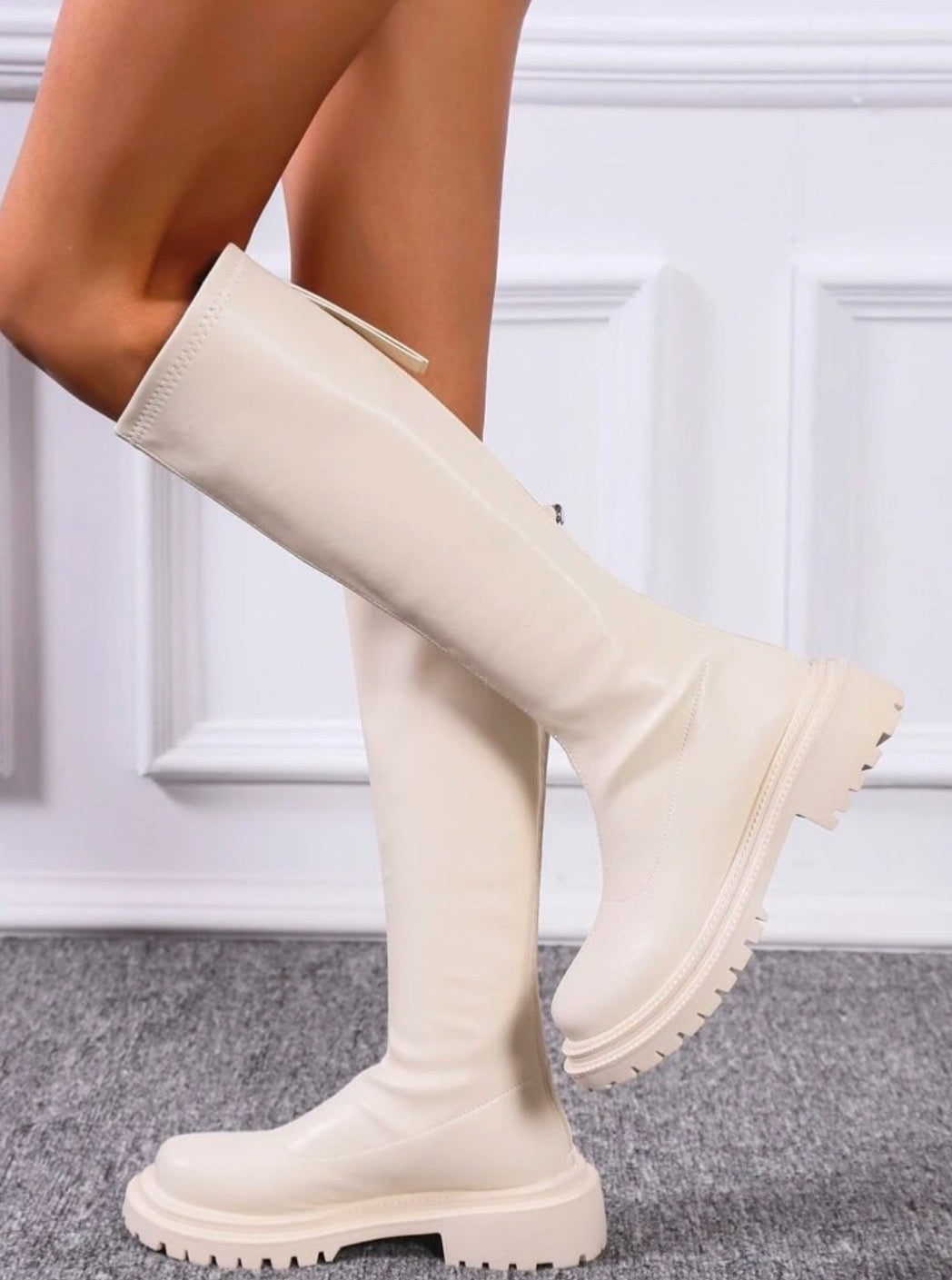 SABRINA KNEE HIGH CHUNKY SOLE BOOTS