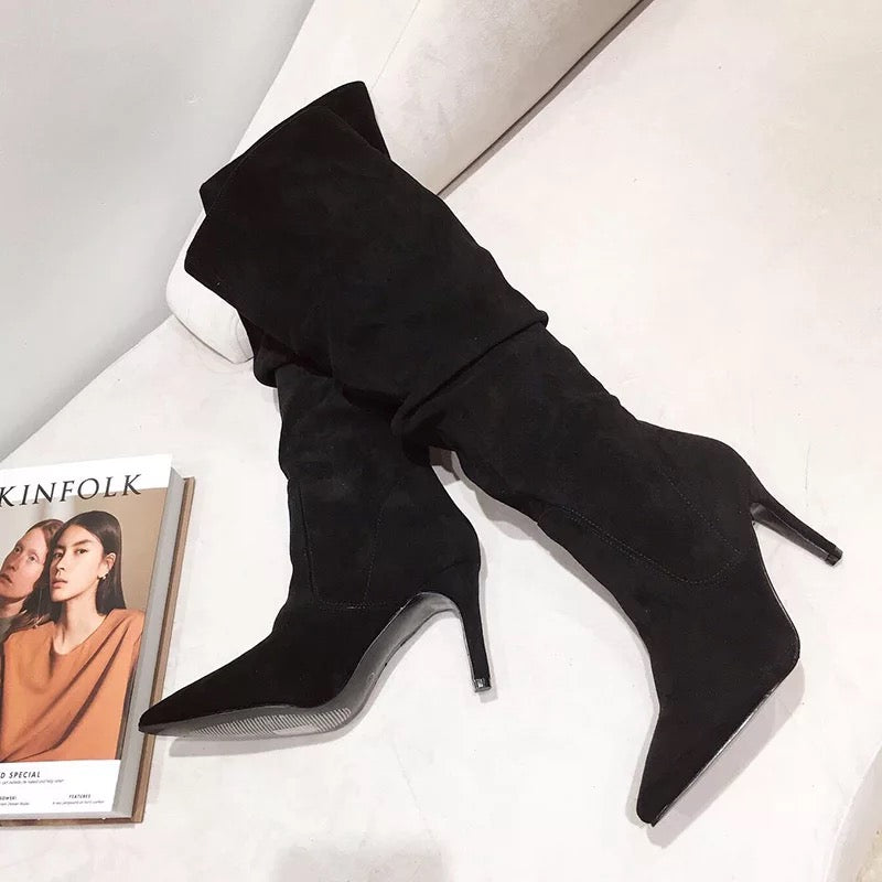 LARISSA | Suede Stiletto Boots