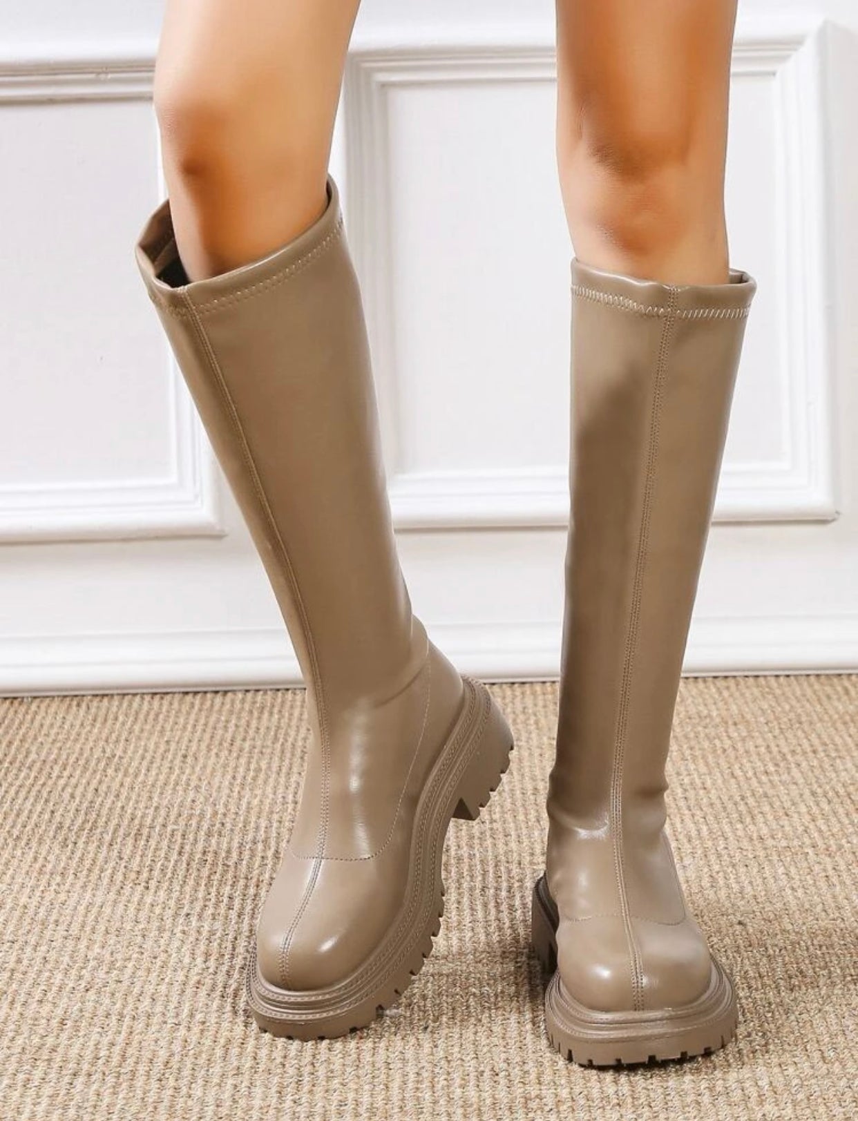 SABRINA KNEE HIGH CHUNKY SOLE BOOTS