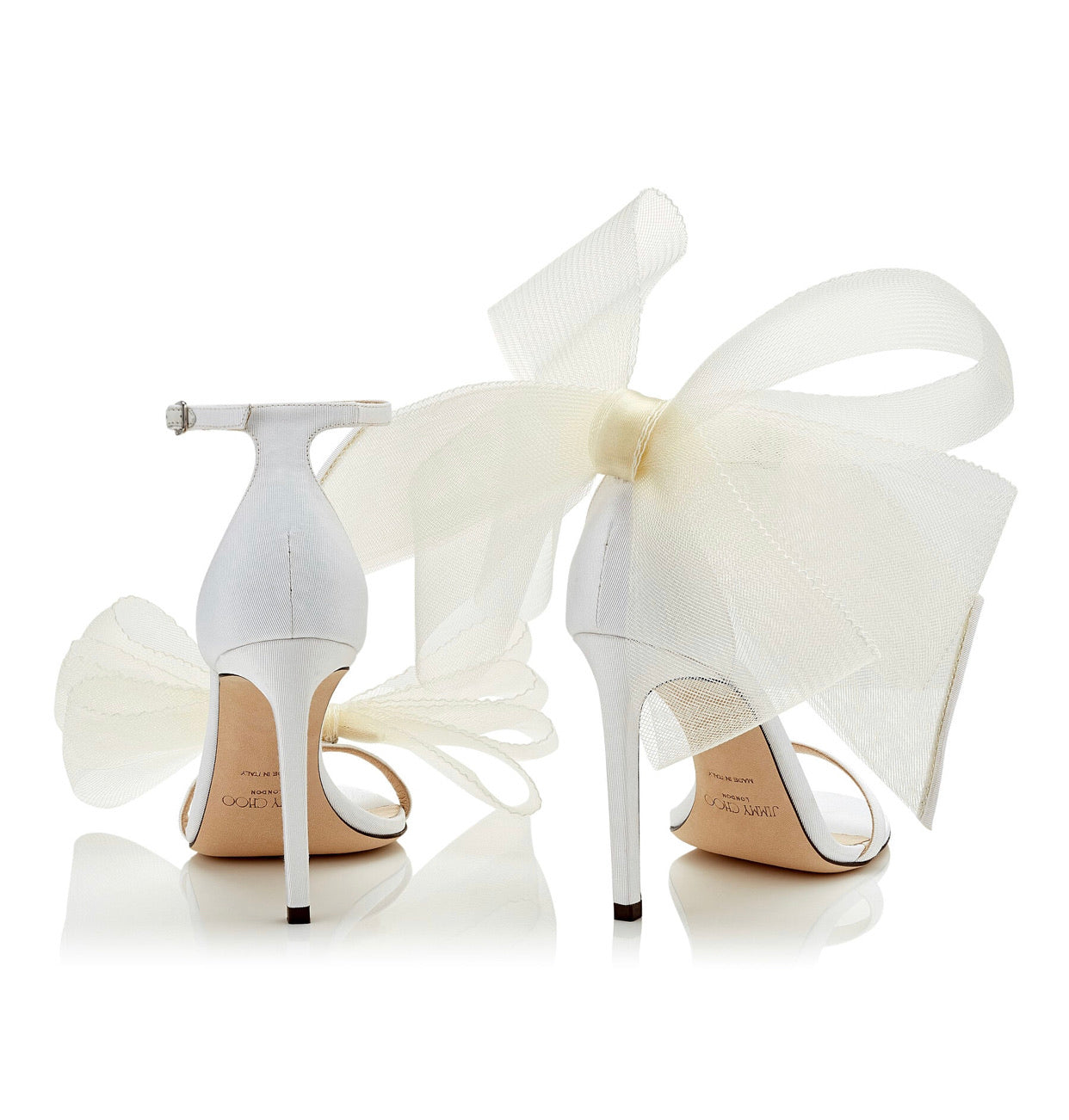 LANA | Sandals with Asymmetric Mesh Bows