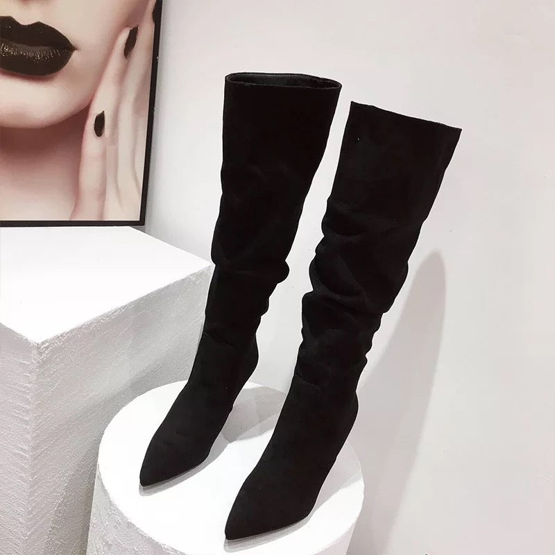 LARISSA | Suede Stiletto Boots