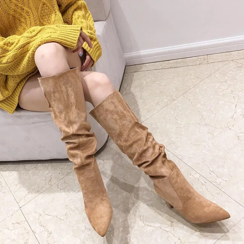 LARISSA | Suede Stiletto Boots