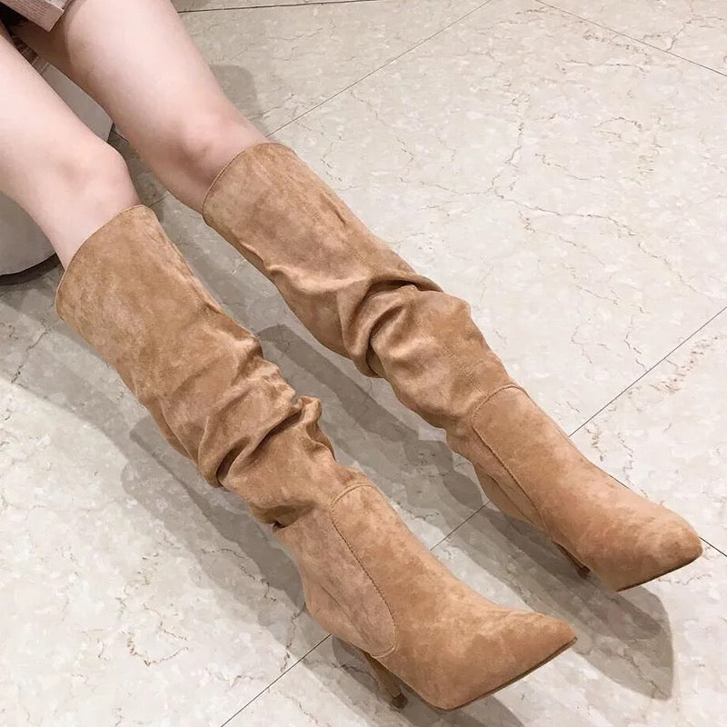 LARISSA | Suede Stiletto Boots